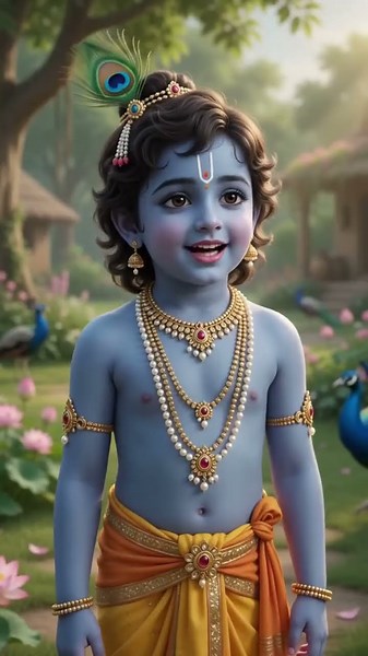 "सुनो कृष्ण... मेरा कंगन कुएँ में गिर गया!" 😍✨ | Radha Krishna AI Story #Shorts