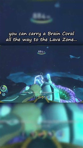 You can carry a Brain Coral all the way to the Lava Zone using a propulsion cannon #subnautica