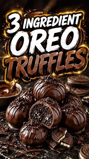 3 Ingredient Oreo Truffles 🍫 | Easy No Bake Dessert Recipe #shorts