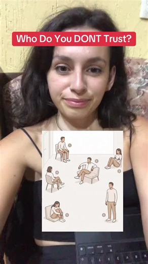 If you chose 1 You don't fully trust people who watch quietly and say little. Silence feels like judgment to you. If you chose 2 You distrust people who take up space too comfortably. Confidence without explanation feels unsafe. If you chose 3 You don't trust emotional distance. When someone pulls away, your instinct is to protect yourself first. If you chose 4 You distrust people who sit opposite you. Face-to-face feels like confrontation, not connection. If you chose 5 You don't trust people w