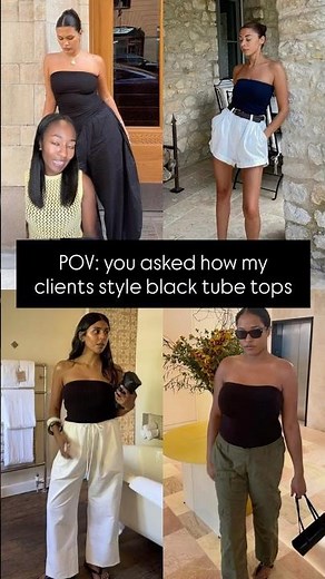 How to Style a Black Tube Top | Chic Summer Outfit Ideas