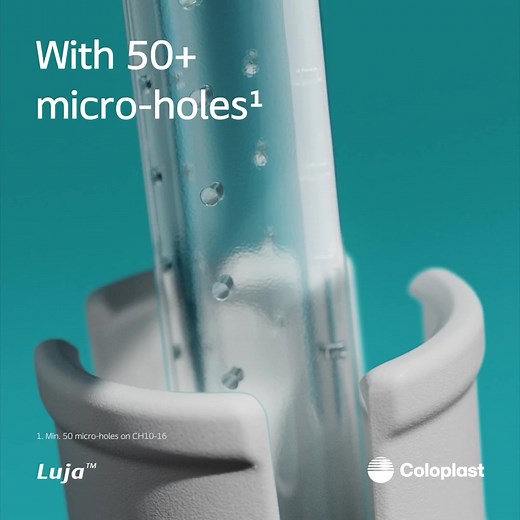 Introducing a revolution in intermittent catheterisation. Luja™ female is the only catheter featuring Micro-hole Zone Technology, designed to completely empty the bladder in one free flow, for less risk of UTIs. Order your sample today and take a positive step forward for better bladder health. | Coloplast