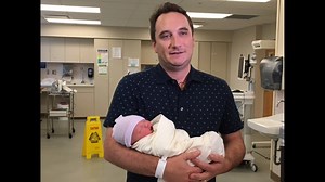 Man celebrates being a first-time Dad after son’s birth on Father’s Day