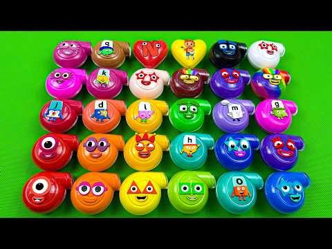 Numberblocks 🌈 Finding Hidden Fun Alphablocks With The Whistle Glitter, Satisfying ASMR Video💖