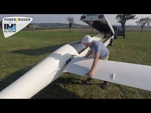 IMI-Gliding POWER-RIGGER in use with Ventus c (remote controlled electric One Man Rigging System)