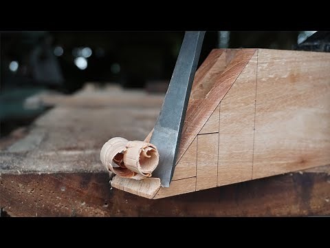 Simple Mortise & Tenon Joints Bridle Enclosed In A Mitered - Japanese Woodworking Hand Cut Skill