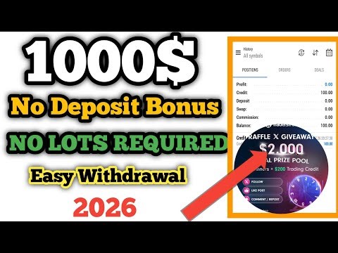 FREE $2000 No Deposit Bonus Forex 2026 | Withdraw Profits Without Investment 🚀