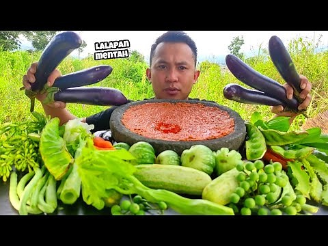 MUKBANG LALAPAN SEGAR - LALAPAN MENTAH SAMBEL TERASI
