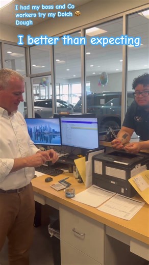 I had my boss and a co worker Try Doich cookie 🍪 Dough