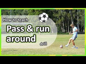 Pairs drill: Pass & run around | Soccer skills in PE (grade K-6)