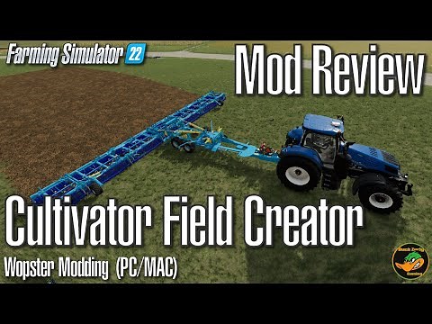 FS22 Mod Review - Cultivator Field Creation - Wopster Modding