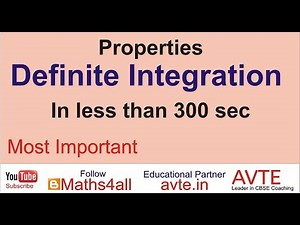 Properties of Definite Integrals: Part- 1 Video Lecture | Mathematics (Maths) for JEE Main and Advanced