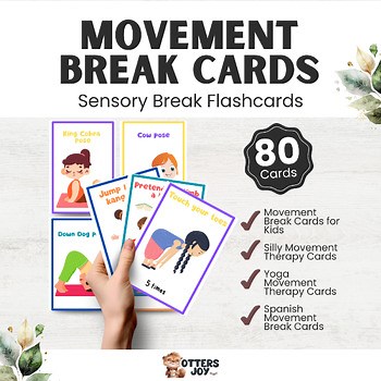 Movement Break Cards for Kids BUNDLE: 80 Pages, Fun Brain Breaks, Exercise Cards