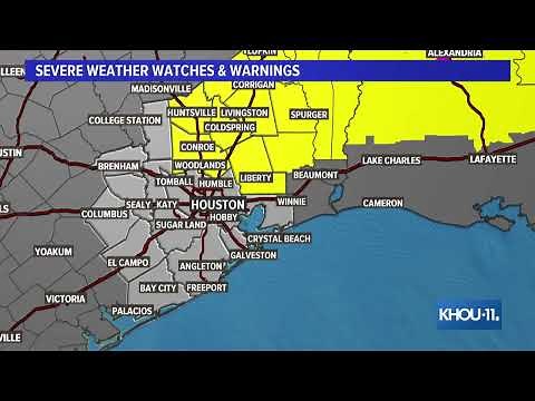 Meteorologist Blake Mathews gives update on severe weather in Texas, Louisiana