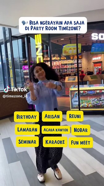 Asikin dan jogetin bareng temen di Party Room Timezone aja! Yuk cek lokasi party room Timezone di sini: 📍Summarecon Mall Kelapa Gading 3 lt. 3 📍Summarecon Mall Bandung Lt. 1F 📍Lippo Mall Puri 1 lt. UG 📍Lippo Mall Puri 2 lt. 1 📍Mall Kelapa Gading 3 Lt. 2 📍Summarecon Mall Serpong 📍Margocity Depok lt. 3 📍Nipah Park Makassar 📍Paris Van Java Bandung 📍Summarecon Mall Bekasi lt. 2 📍Big Mall Samarinda 📍Duta Mall Banjarmasin 📍Q-mall Banjarbaru 📍Centre Point Medan 📍Manado Town Square Lt. 1 