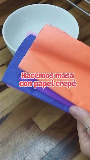 Crepe paper dough #recipes #modeling #crafts #diy #kids #entertainment #1kcreator