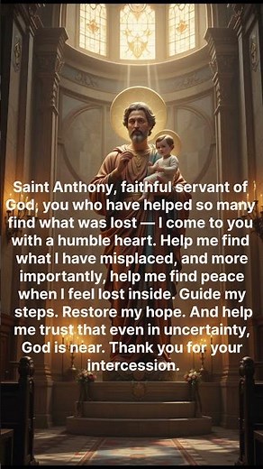 🕊️ Saint Anthony Prayer – For Lost Things, Lost Hope & Lost Peace