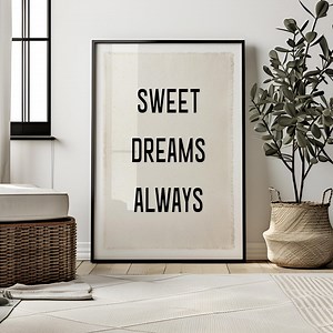 Sweet Dreams Always Canvas Wall Hanging, Bedroom Wall Decor, Minimalist Nursery Banner, Sweet Dreams Sign, Housewarming Gift, Wall Art - Etsy Canada