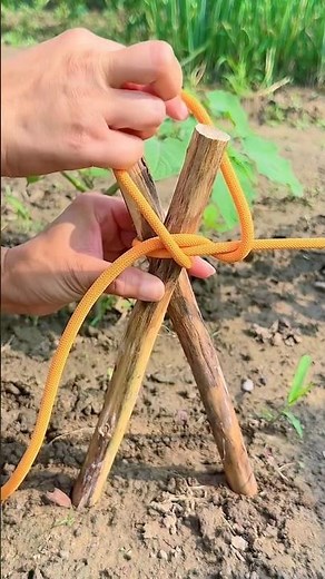 Garden Hack: How to Easily Lash Two Stakes Together!