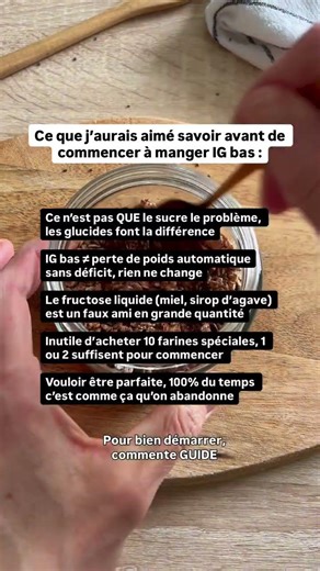 Tu manges IG bas sans résultats ? ⬇️ Au début, on se concentre souvent sur les mauvaises choses