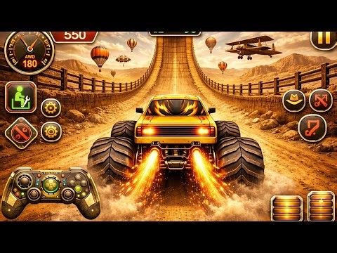 Monster Truck Ramp Racing Pro 🚛🔥 Impossible Jump Tracks