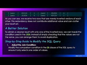 How to Efficiently Remove Duplicate/Inverted Rows from INNER JOIN in SQL