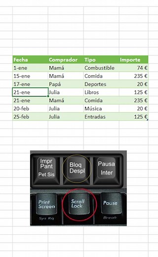 Como desactivar el bloqueo de desplazamiento en excel de forma facil usando teclado en pantalla #Shorts, #Excel