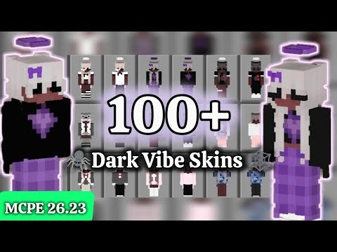 MCPE 26.23 New 100+ Dark Vibe Cosmetics Skins | EXT FAHAD | Android, Pc, Ios |