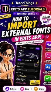 How to Edit & Import Custom Fonts — Instagram Edits App Editing Tutorial Ep. 17
