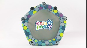 Eezy Peezy 3 in 1 Folding Ball Pit and Bouncer - Ball Pit Tent and Trampoline with Handle - Ages 10 Months to 5 Years