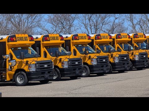 FULL WALK-AROUND Of ONLY mini School Buses Bird Bus Sales (Special US bus INTERIOR)