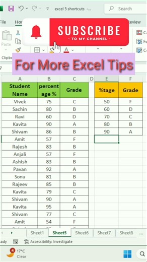👍Lookup Formula in Excel | Excel Trick 💯 #Shorts #excel #shortsfeed