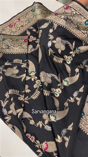 Sarvangana_official on Instagram: "New arrivals in Sarvangana sarees store in Hyderabad 🌹 Beautiful launch in banarasi katan silk in black colour with silver zari 🌹🌹 Visit our sarvangana sarees store in Hyderabad to buy in wholesale and retail / Dm/ WhatsApp to order-6394523248/7068428813🌹🌹 🌹🌹🌹 1) make payment through Gpay, phonePay or bank transfer(net-banking)- 2)share payment screenshot along with complete address and phone number - 3) we will send track id as soon as possible (depend