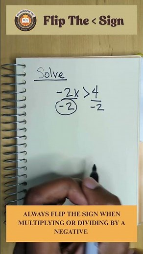 Algebra Hack: Flip the Sign When Multiplying or Dividing Negatives ✖️➗➖