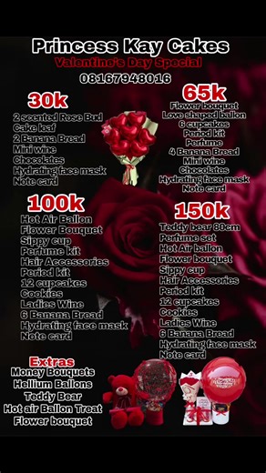 My Valentine PACAKAGES are here 🤗🤗💃💃💃…. Please do well to patronize me or refer me to your friends…….. As usual I deliver top-notch packages and not the regular at all 🤗🤗♥️