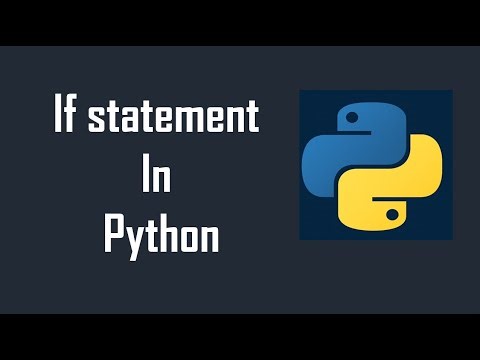 8. If statement in python.