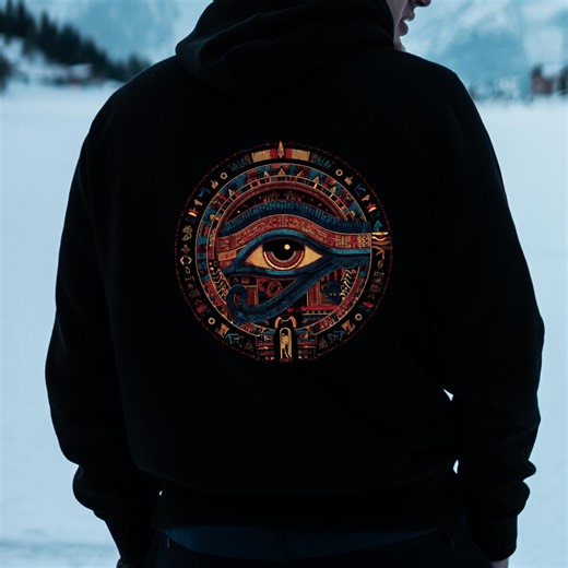 Eye of Horus Hoodie Egyptian Mythology Streetwear, Luxury Cultural Hoodie, Unisex Black Hoodie - Etsy