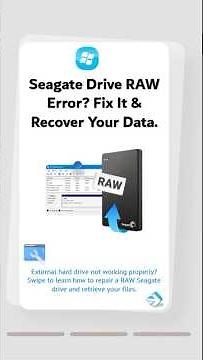 ⚠️ Seagate External Drive Showing RAW? Fix It & Recover Data#seagate #filerecovery #raw