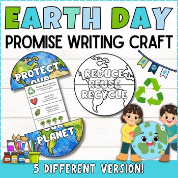 My Earth Day Promise Writing Craft | Kindergarten Activity 1st & 2nd Grade