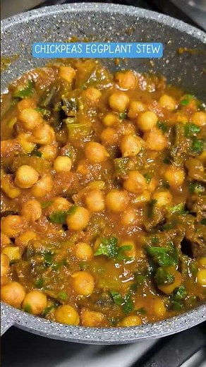 Easy dinner ideas #chickpeas #eggplantrecipe #followformore #middleeasternfood #food