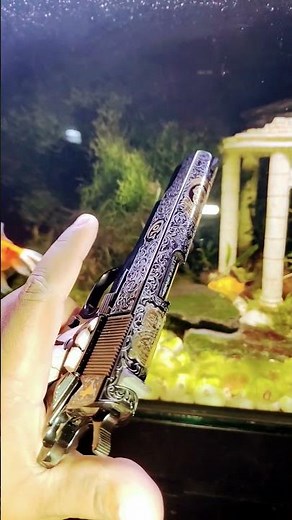 Colt 1911 El Samuel Limited Edition, scrolled with mammoth ivory grips. .38 Super. #1911 #gun #colt