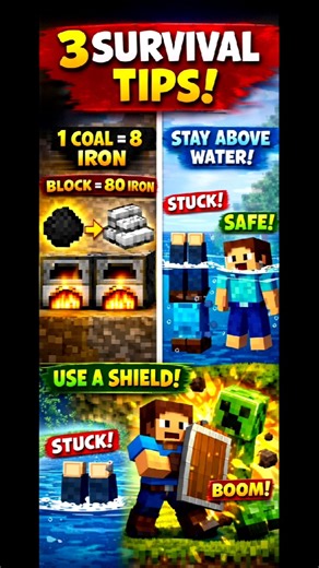 Minecraft Survival Tips 🔥 (Must Know!)