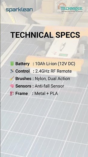 Smart Solar Panel Cleaning Robot Demo | Sparklean | Eco-Friendly & Efficient | Engineering Technique
