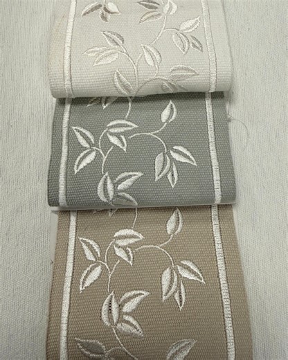 Leaf Embroidered Drapery Trims • Woven Jacquard Borders • Decorative Curtain Tapes • Upholstery Borders. - Etsy UK
