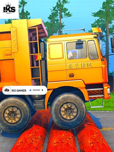 Spintires Mudrunner Pc Game Truck Vs SpeedBump #mudrunner #pcgames #shorts