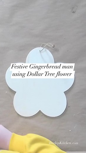 52K views · 880 reactions | Festive gingerbread man using Dollar Tree flower cutout. #craftcommunity #gingerbreadman #easycrafts #dollartreecrafts #christmascrafts #christmascrafting | Burlap Kitchen | Facebook