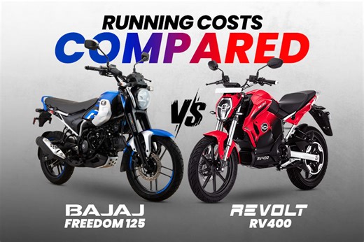 Bajaj Freedom 125 CNG Bike vs Revolt RV400: CNG vs EV Running Costs Compared  - ZigWheels