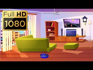 Cartoon background - In the living room.