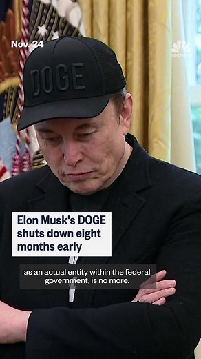 398K views · 9.9K reactions | The Department of Government Efficiency or DOGE, previously led by Elon Musk, has officially shut down eight months ahead of the date it was scheduled to end, NBC News' Garrett Haake reports. | NBC News | Facebook