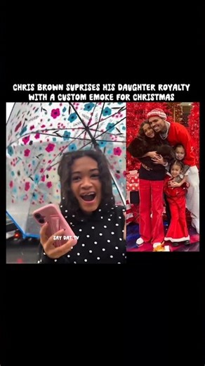 Chris Brown Suprises Daughter Royalty With $25k Custom Emoke For Christmas.